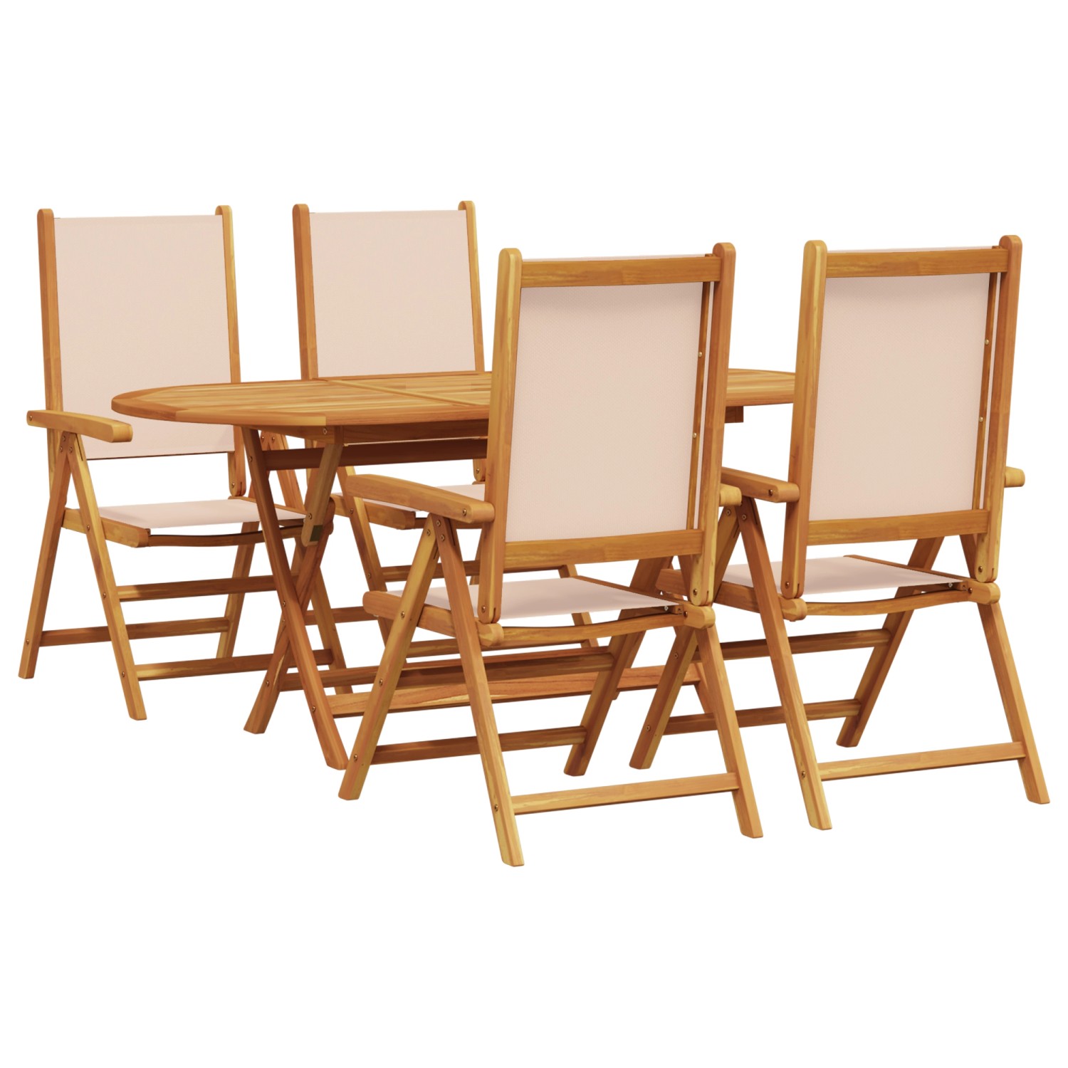 vidaXL 5-Teiliges Garten Esszimmer Set Beige Massivholz Akazie 3375748 vidaXL 5-Teiliges Garten Esszimmer Set Beige Massivholz Akazie 3375748 von VIDAXL
