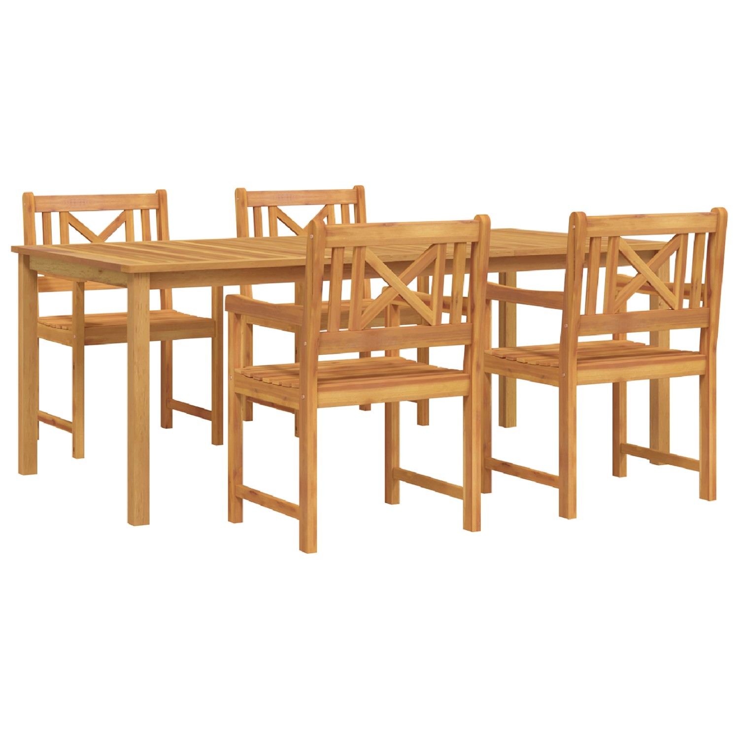 vidaXL 5-Teiliges Garten-Esszimmer-Set aus Massivem Akazienholz 3375652 vidaXL 5-Teiliges Garten-Esszimmer-Set aus Massivem Akazienholz 3375652 von VIDAXL