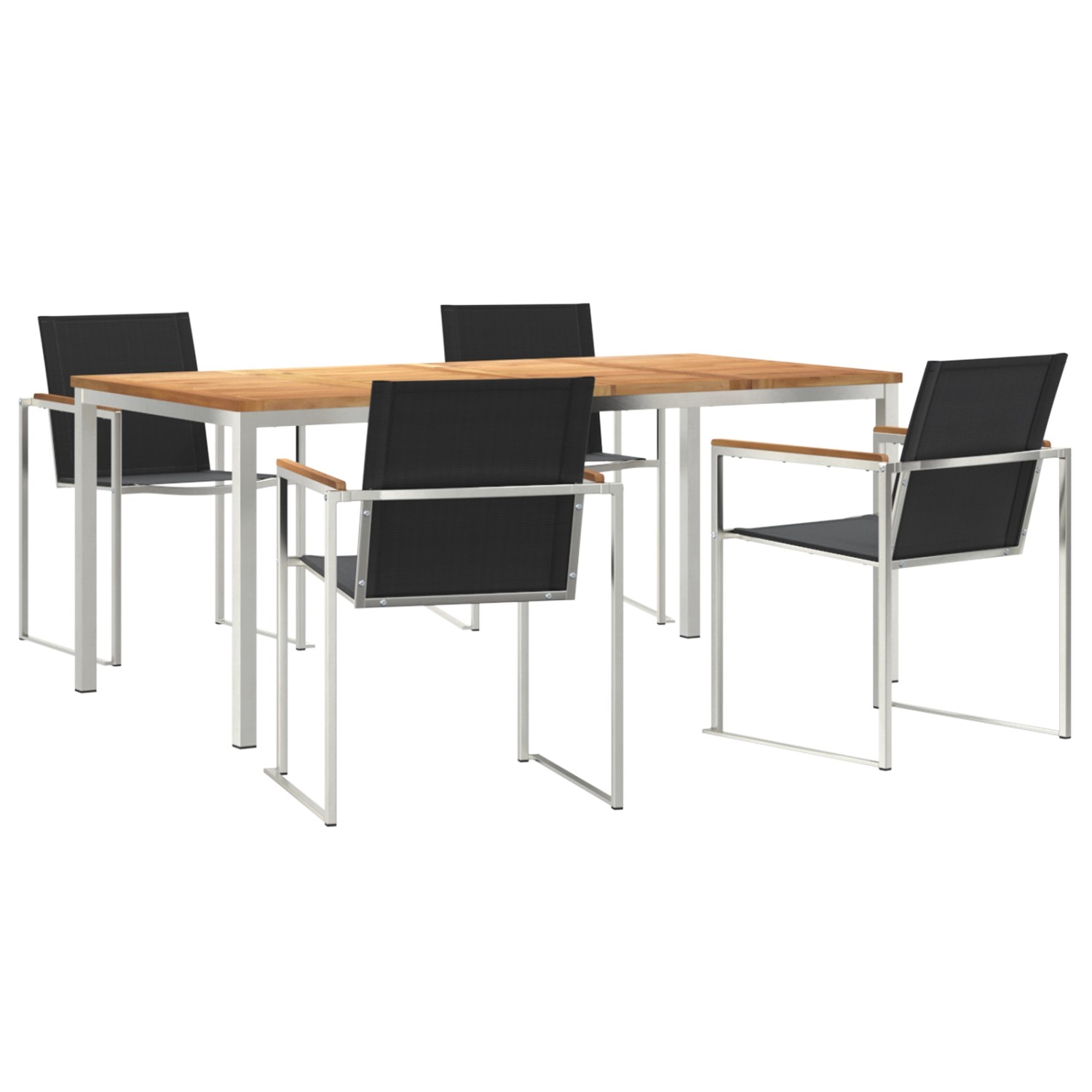 vidaXL 5-Teiliges Garten Esszimmer Set aus Massivholz Teak 3334833 vidaXL 5-Teiliges Garten Esszimmer Set aus Massivholz Teak 3334833 von VIDAXL