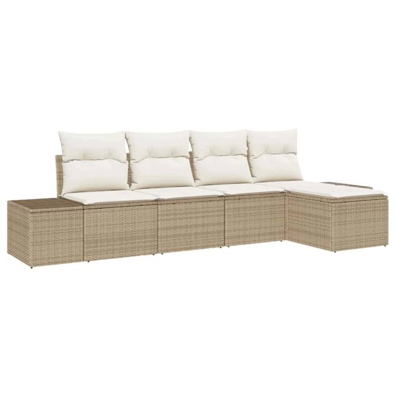 vidaXL 5-Teiliges Garten-Sofa-Set mit Kissen in Beige aus Poly Rattan 3347021 vidaXL 5-Teiliges Garten-Sofa-Set mit Kissen in Beige aus Poly Rattan 3347021 von VIDAXL