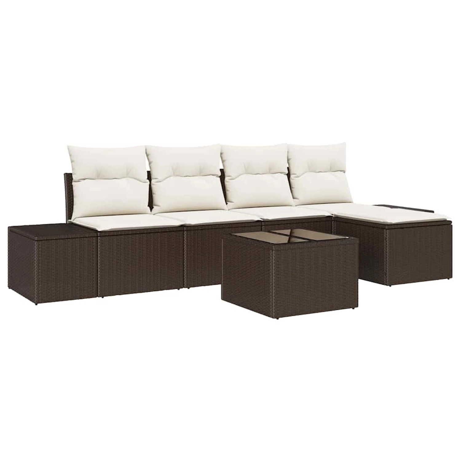 vidaXL 5-Teiliges Garten-Sofaset mit Kissen Grau Poly Rattan 3347028 vidaXL 5-Teiliges Garten-Sofaset mit Kissen Grau Poly Rattan 3347028 von VIDAXL
