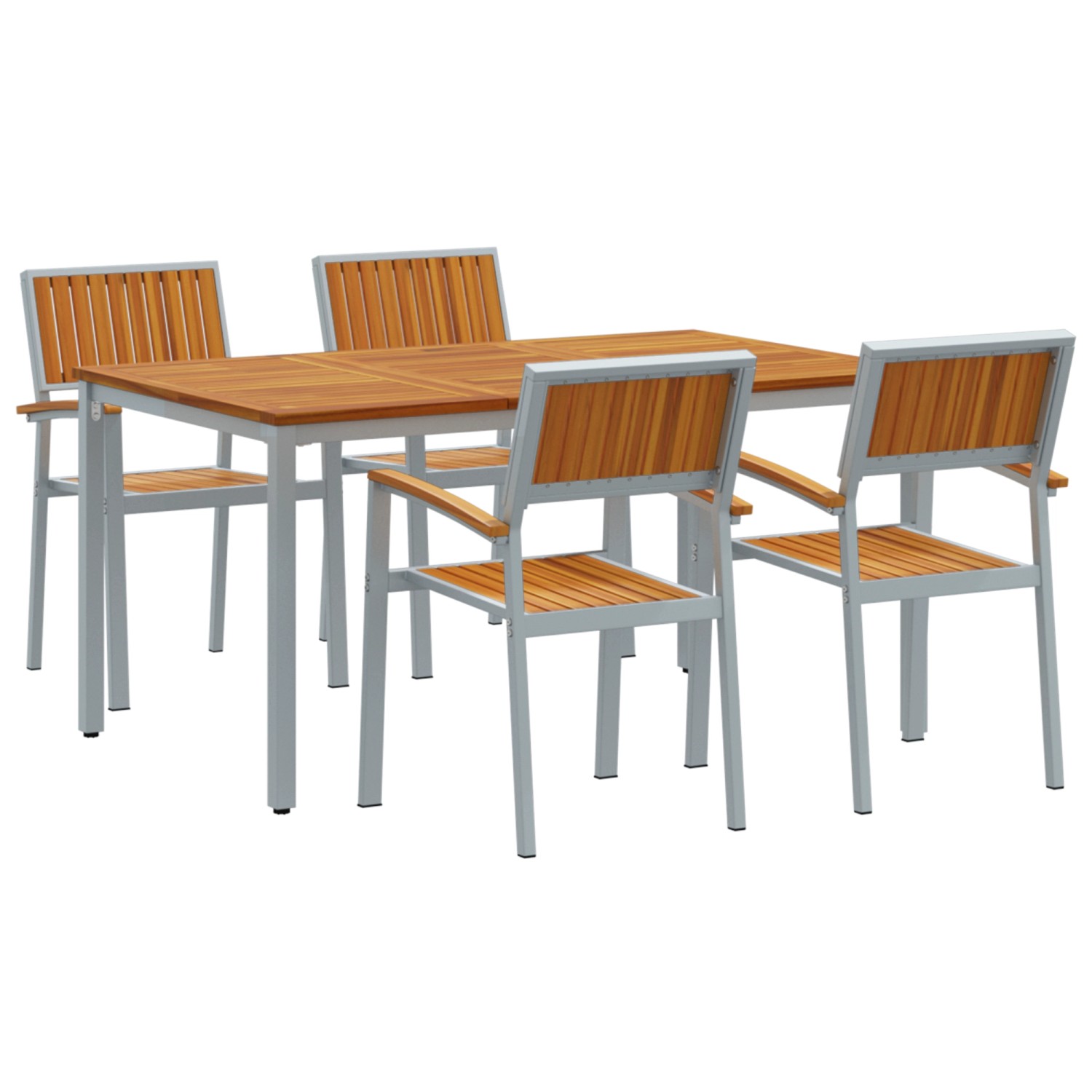 vidaXL 5-Teiliges Gartenset aus Solidem Akazienholz und Metall 3284423 vidaXL 5-Teiliges Gartenset aus Solidem Akazienholz und Metall 3284423 von VIDAXL