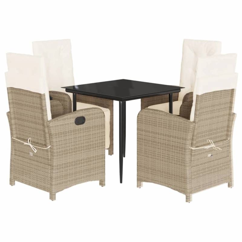 vidaXL 5-Tlg Garten-Essgruppe mit Kissen Beige Poly Rattan 3212372 vidaXL 5-Tlg Garten-Essgruppe mit Kissen Beige Poly Rattan 3212372 von VIDAXL