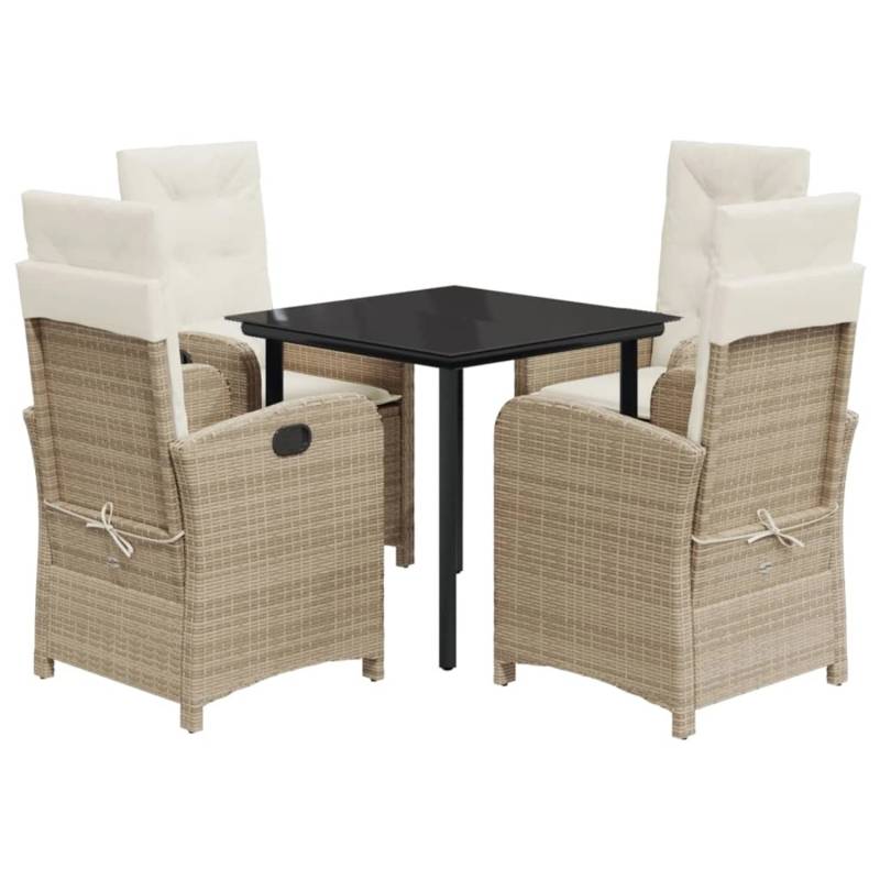 vidaXL 5-Tlg Garten-Essgruppe mit Kissen Beige Poly Rattan 3212381 vidaXL 5-Tlg Garten-Essgruppe mit Kissen Beige Poly Rattan 3212381 von VIDAXL