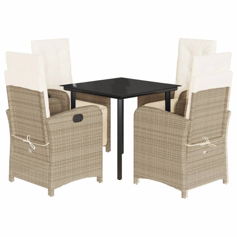 vidaXL 5-Tlg Garten-Essgruppe mit Kissen Beige Poly Rattan 3212382 vidaXL 5-Tlg Garten-Essgruppe mit Kissen Beige Poly Rattan 3212382 von VIDAXL