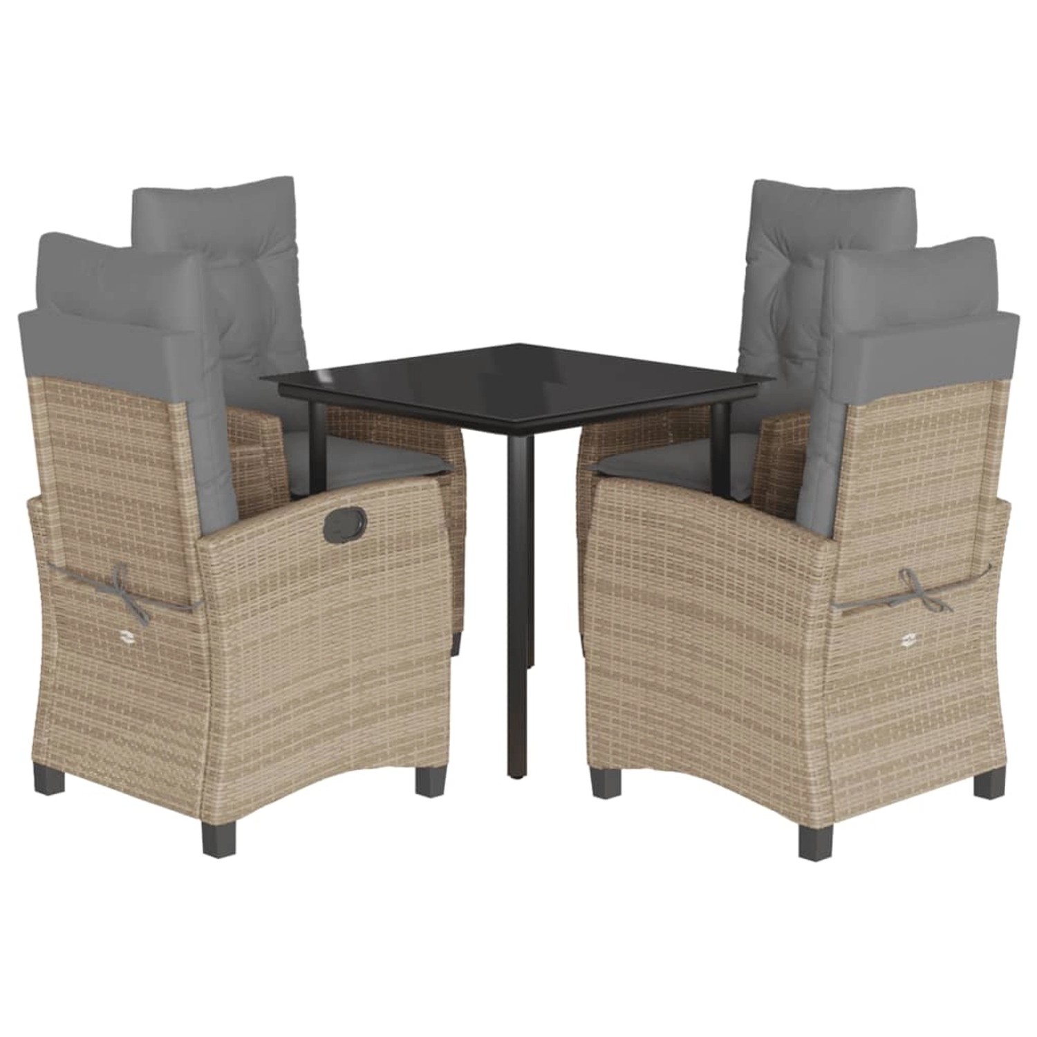 vidaXL 5-Tlg Garten-Essgruppe mit Kissen Beigemischung Poly Rattan 3212833 vidaXL 5-Tlg Garten-Essgruppe mit Kissen Beigemischung Poly Rattan 3212833 von VIDAXL