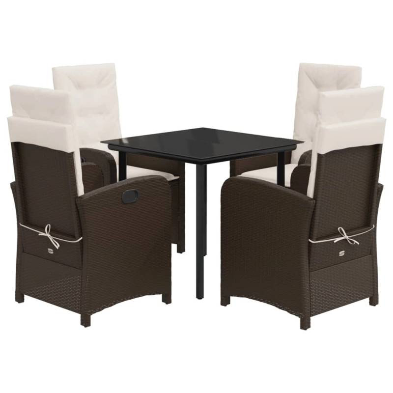 vidaXL 5-Tlg Garten-Essgruppe mit Kissen Braun Poly Rattan 3212341 vidaXL 5-Tlg Garten-Essgruppe mit Kissen Braun Poly Rattan 3212341 von VIDAXL