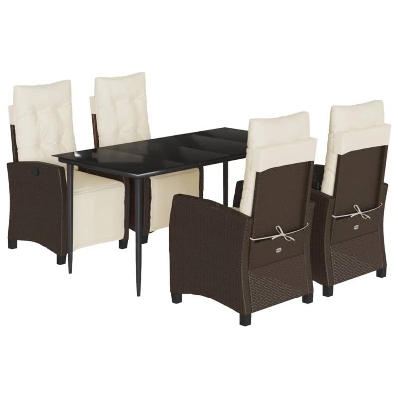 vidaXL 5-Tlg Garten-Essgruppe mit Kissen Braun Poly Rattan 3212977 vidaXL 5-Tlg Garten-Essgruppe mit Kissen Braun Poly Rattan 3212977 von VIDAXL