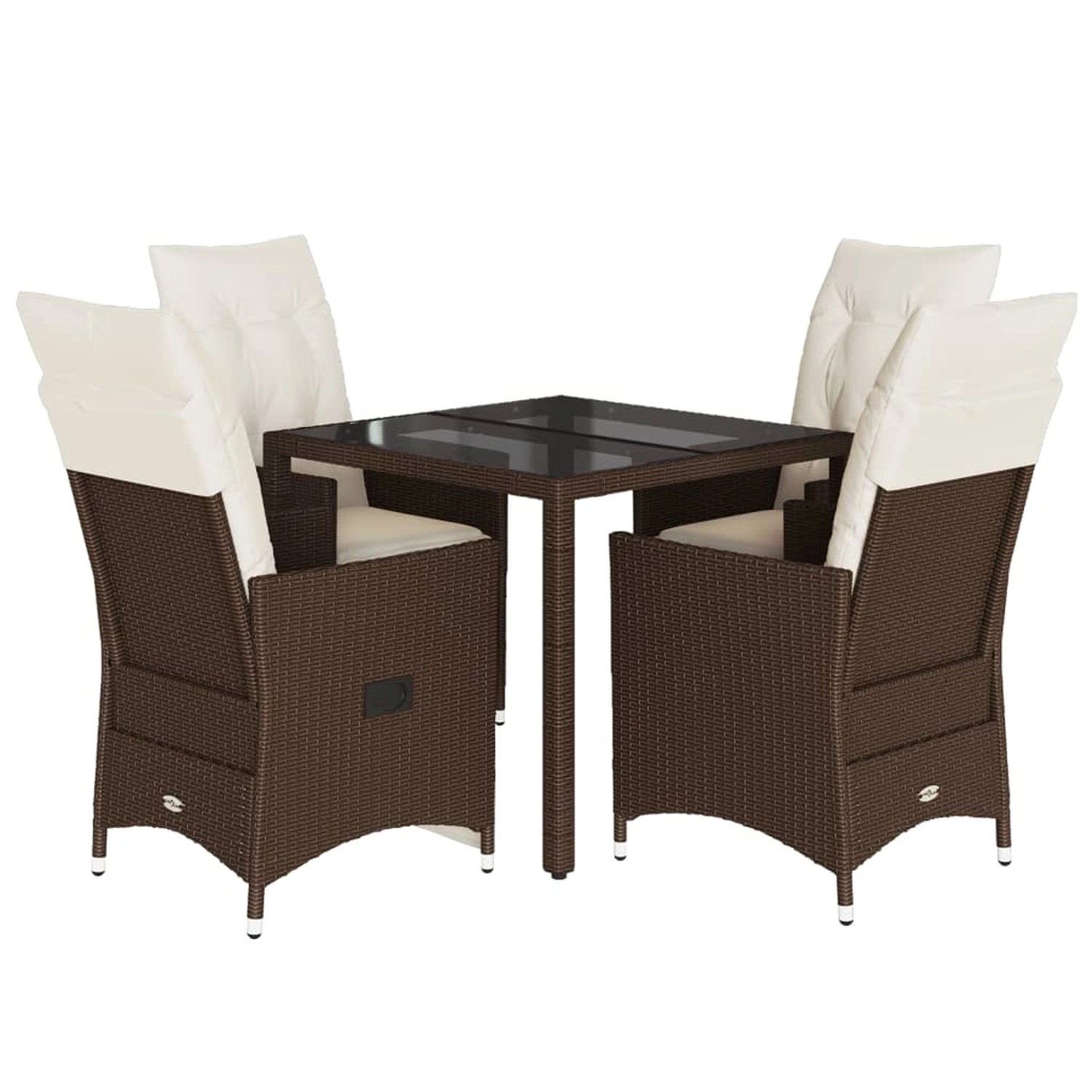vidaXL 5-Tlg Garten-Essgruppe mit Kissen Braun Poly Rattan 3276769 vidaXL 5-Tlg Garten-Essgruppe mit Kissen Braun Poly Rattan 3276769 von VIDAXL