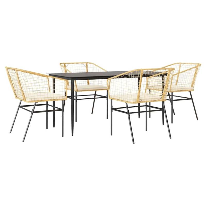vidaXL 5-Tlg Garten-Essgruppe mit Kissen Braun Poly Rattan Glas 3334509 vidaXL 5-Tlg Garten-Essgruppe mit Kissen Braun Poly Rattan Glas 3334509 von VIDAXL