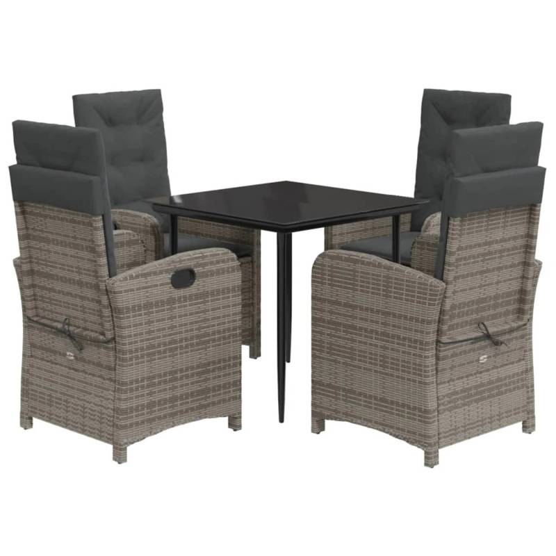 vidaXL 5-Tlg Garten-Essgruppe mit Kissen Grau Poly Rattan 3212351 vidaXL 5-Tlg Garten-Essgruppe mit Kissen Grau Poly Rattan 3212351 von VIDAXL