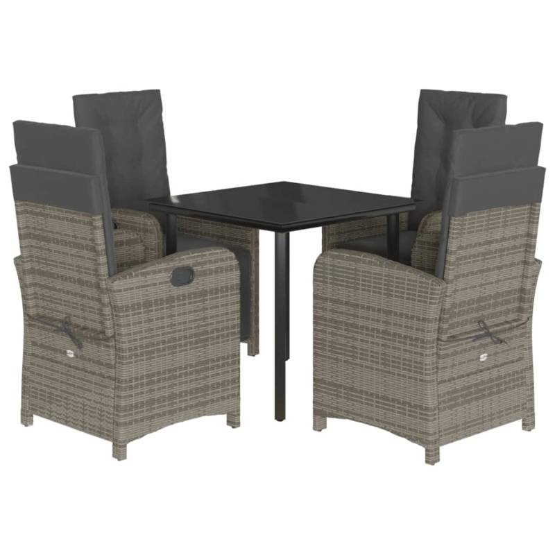 vidaXL 5-Tlg Garten-Essgruppe mit Kissen Grau Poly Rattan 3212362 vidaXL 5-Tlg Garten-Essgruppe mit Kissen Grau Poly Rattan 3212362 von VIDAXL