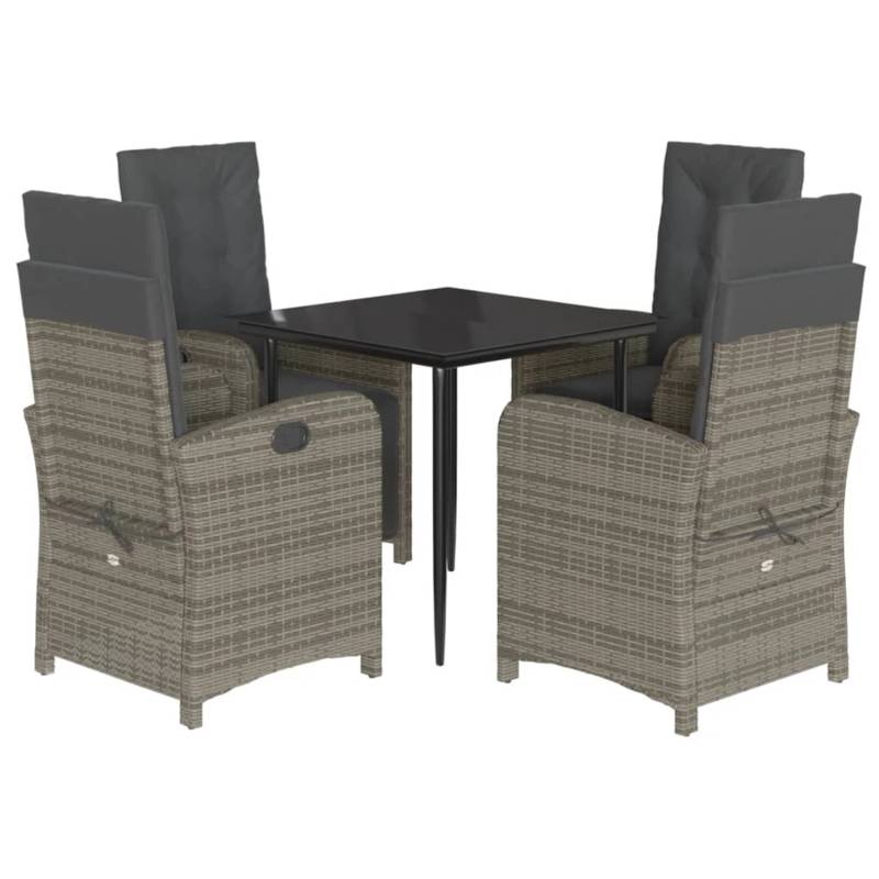 vidaXL 5-Tlg Garten-Essgruppe mit Kissen Grau Poly Rattan 3212557 vidaXL 5-Tlg Garten-Essgruppe mit Kissen Grau Poly Rattan 3212557 von VIDAXL