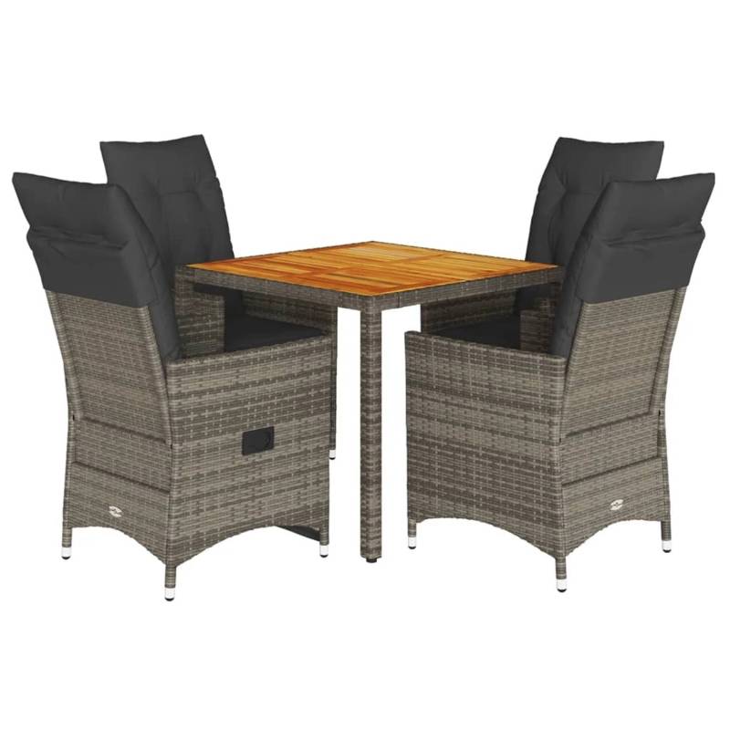 vidaXL 5-Tlg Garten-Essgruppe mit Kissen Grau Poly Rattan 3276725 vidaXL 5-Tlg Garten-Essgruppe mit Kissen Grau Poly Rattan 3276725 von VIDAXL