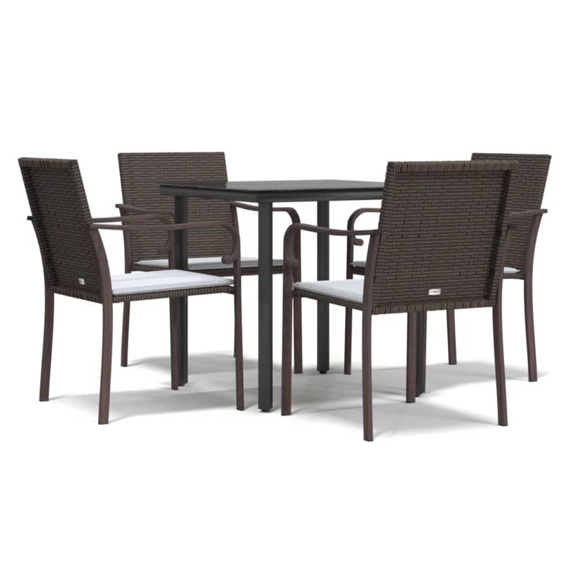 vidaXL 5-Tlg Garten-Essgruppe mit Kissen Poly Rattan und Stahl 3186954 vidaXL 5-Tlg Garten-Essgruppe mit Kissen Poly Rattan und Stahl 3186954 von VIDAXL
