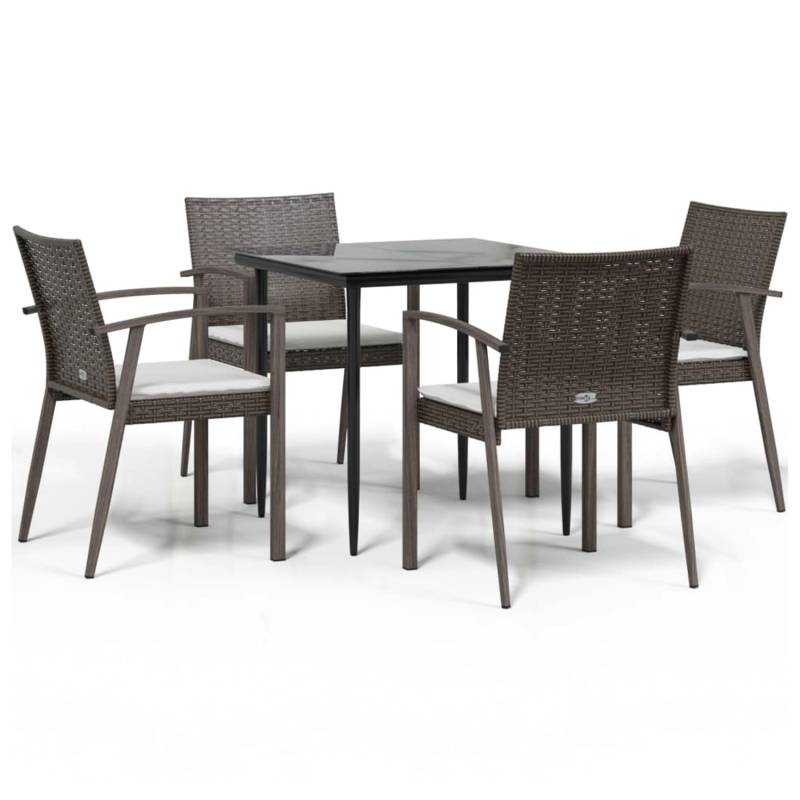 vidaXL 5-Tlg Garten-Essgruppe mit Kissen Poly Rattan und Stahl 3186970 vidaXL 5-Tlg Garten-Essgruppe mit Kissen Poly Rattan und Stahl 3186970 von VIDAXL