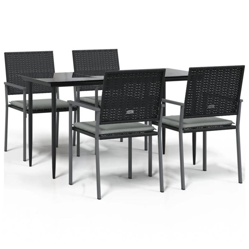 vidaXL 5-Tlg Garten-Essgruppe mit Kissen Poly Rattan und Stahl 3187005 vidaXL 5-Tlg Garten-Essgruppe mit Kissen Poly Rattan und Stahl 3187005 von VIDAXL