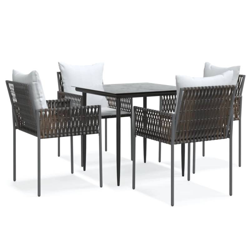 vidaXL 5-Tlg Garten-Essgruppe mit Kissen Poly Rattan und Stahl 3187050 vidaXL 5-Tlg Garten-Essgruppe mit Kissen Poly Rattan und Stahl 3187050 von VIDAXL