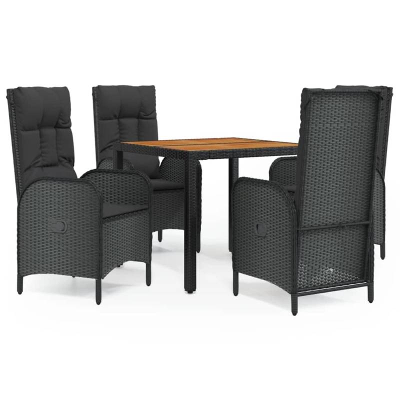vidaXL 5-Tlg Garten-Essgruppe mit Kissen Schwarz Poly Rattan 3185069 vidaXL 5-Tlg Garten-Essgruppe mit Kissen Schwarz Poly Rattan 3185069 von VIDAXL
