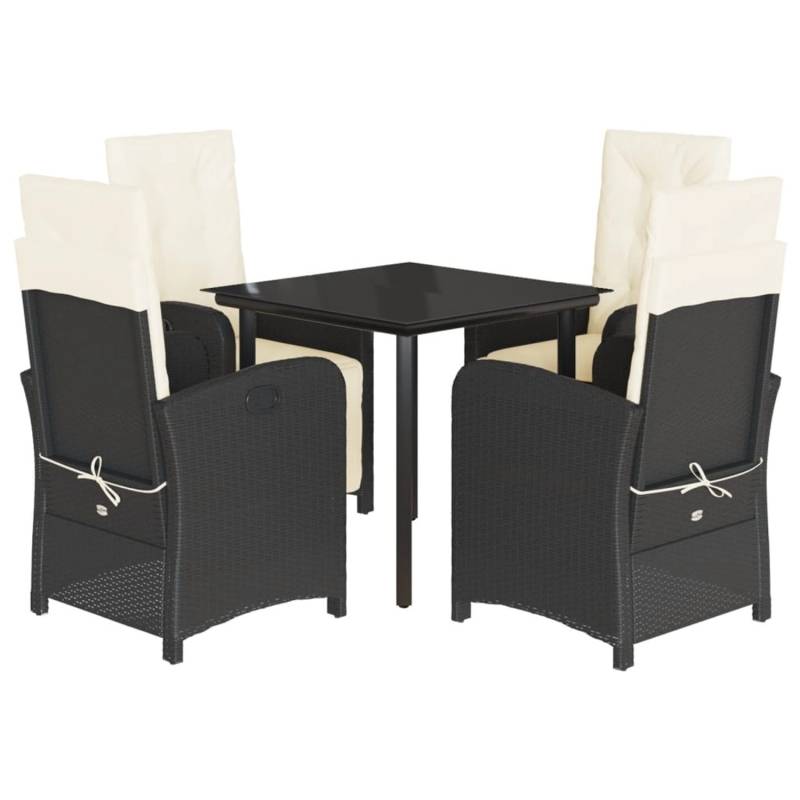 vidaXL 5-Tlg Garten-Essgruppe mit Kissen Schwarz Poly Rattan 3212302 vidaXL 5-Tlg Garten-Essgruppe mit Kissen Schwarz Poly Rattan 3212302 von VIDAXL