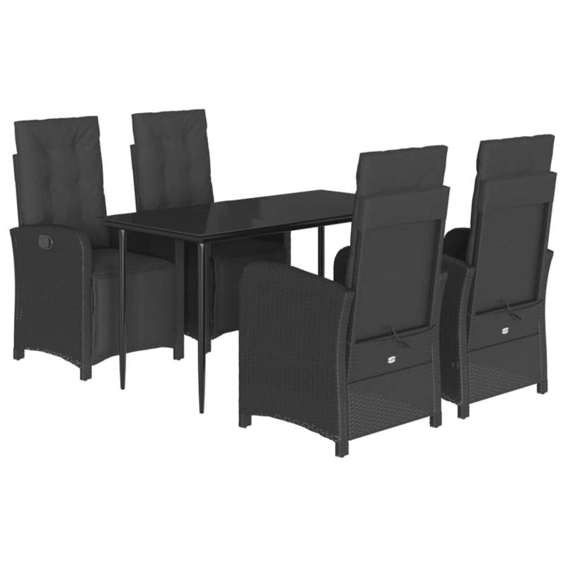 vidaXL 5-Tlg Garten-Essgruppe mit Kissen Schwarz Poly Rattan 3212530 vidaXL 5-Tlg Garten-Essgruppe mit Kissen Schwarz Poly Rattan 3212530 von VIDAXL