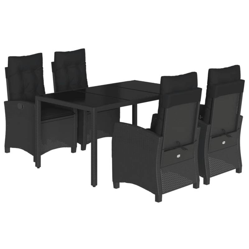 vidaXL 5-Tlg Garten-Essgruppe mit Kissen Schwarz Poly Rattan 3212638 vidaXL 5-Tlg Garten-Essgruppe mit Kissen Schwarz Poly Rattan 3212638 von VIDAXL