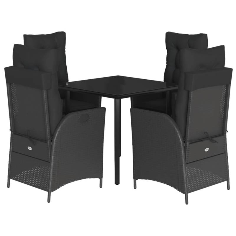 vidaXL 5-Tlg Garten-Essgruppe mit Kissen Schwarz Poly Rattan 3213185 vidaXL 5-Tlg Garten-Essgruppe mit Kissen Schwarz Poly Rattan 3213185 von VIDAXL
