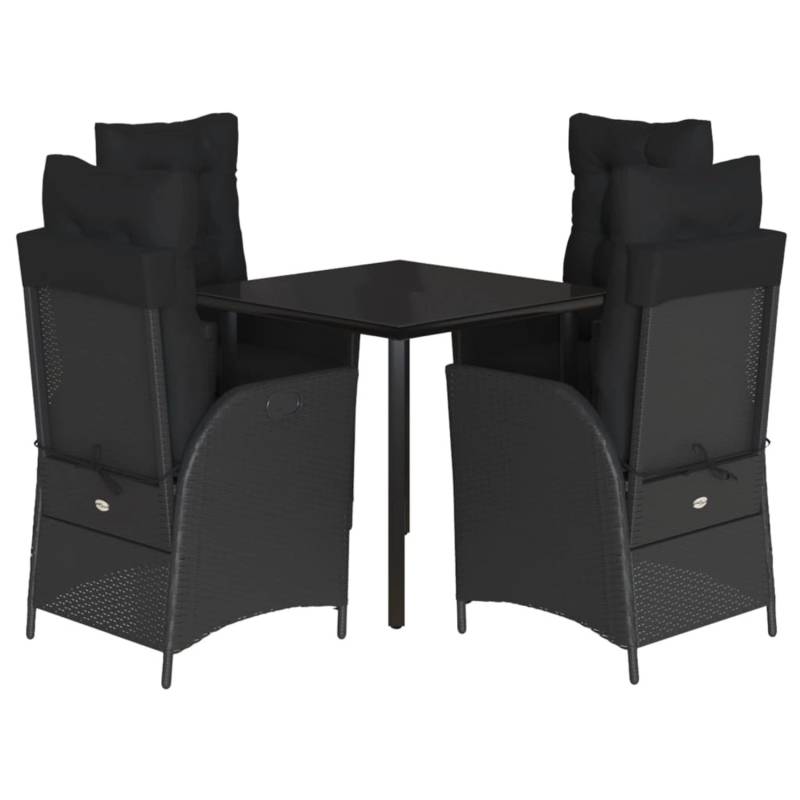 vidaXL 5-Tlg Garten-Essgruppe mit Kissen Schwarz Poly Rattan 3213400 vidaXL 5-Tlg Garten-Essgruppe mit Kissen Schwarz Poly Rattan 3213400 von VIDAXL