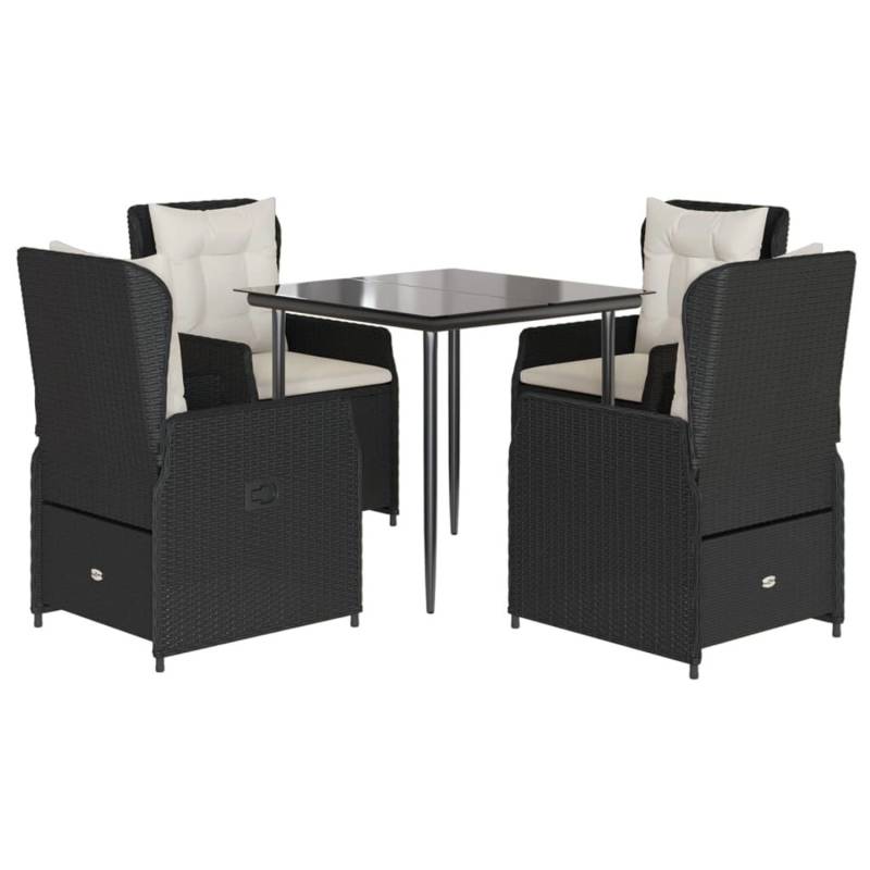 vidaXL 5-Tlg Garten-Essgruppe mit Kissen Schwarz Poly Rattan 3262827 vidaXL 5-Tlg Garten-Essgruppe mit Kissen Schwarz Poly Rattan 3262827 von VIDAXL