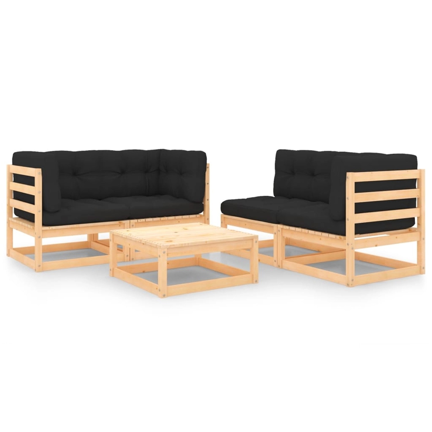 vidaXL 5-Tlg Garten-Lounge-Set mit Kissen Massivholz Kiefer 3083787 vidaXL 5-Tlg Garten-Lounge-Set mit Kissen Massivholz Kiefer 3083787 von VIDAXL