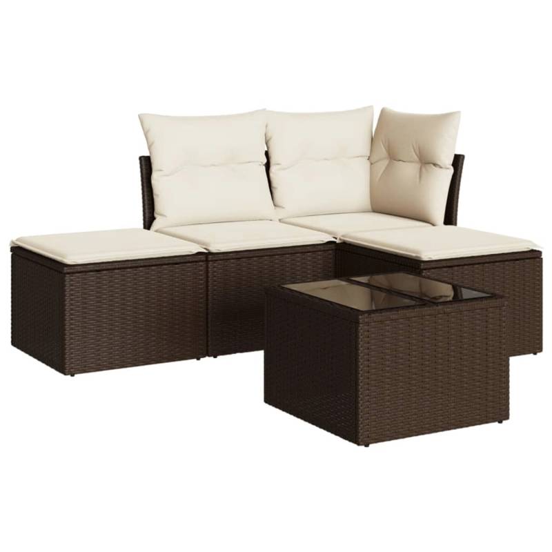 vidaXL 5-Tlg Garten-Sofagarnitur mit Kissen Braun Poly Rattan 3217493 vidaXL 5-Tlg Garten-Sofagarnitur mit Kissen Braun Poly Rattan 3217493 von VIDAXL