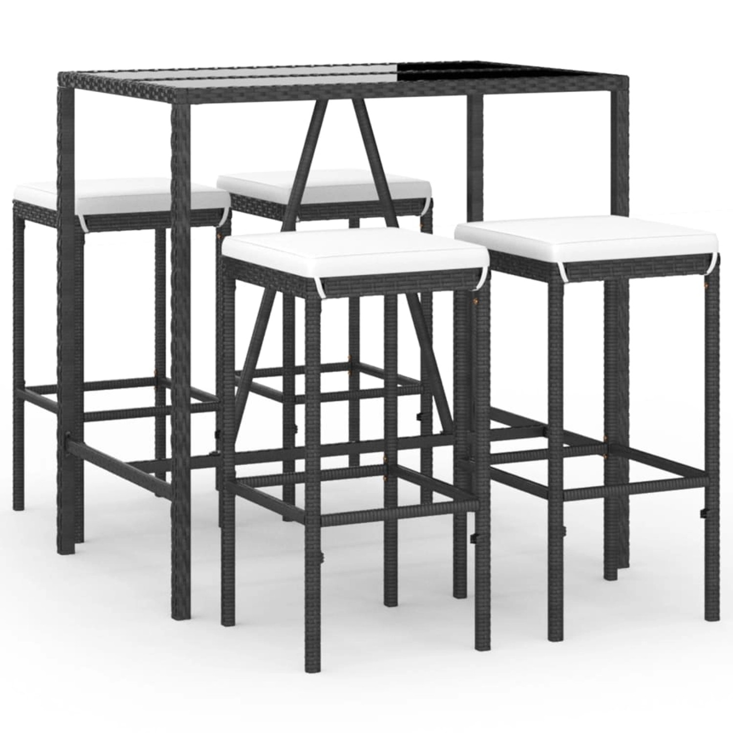 vidaXL 5-Tlg Gartenbar-Set mit Kissen Schwarz Poly Rattan 3187633 vidaXL 5-Tlg Gartenbar-Set mit Kissen Schwarz Poly Rattan 3187633 von VIDAXL