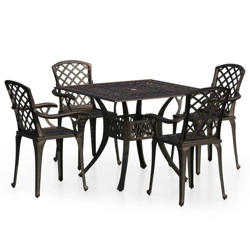 vidaXL 5-tlg Bistro-Set Aluminiumguss Bronzen Modell 6 von VIDAXL