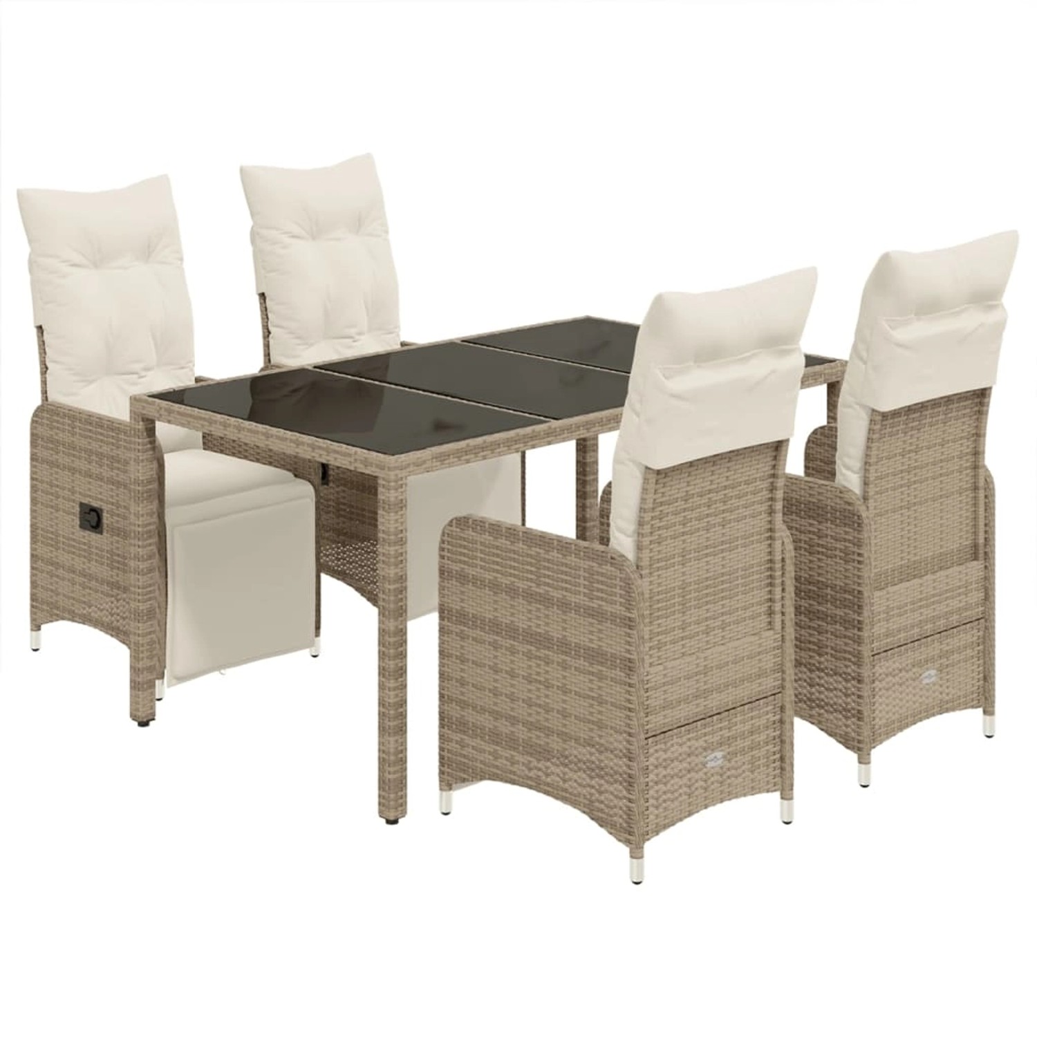 vidaXL 5-tlg Garten-Bistro-Set mit Kissen Braun Poly Rattan Modell 8 vidaXL 5-tlg Garten-Bistro-Set mit Kissen Braun Poly Rattan Modell 8 von VIDAXL