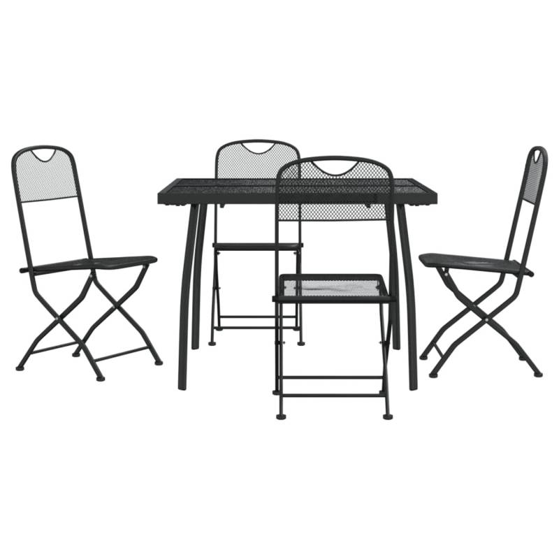 vidaXL 5-tlg Garten-Essgruppe Anthrazit Streckgitter Modell 2 von VIDAXL