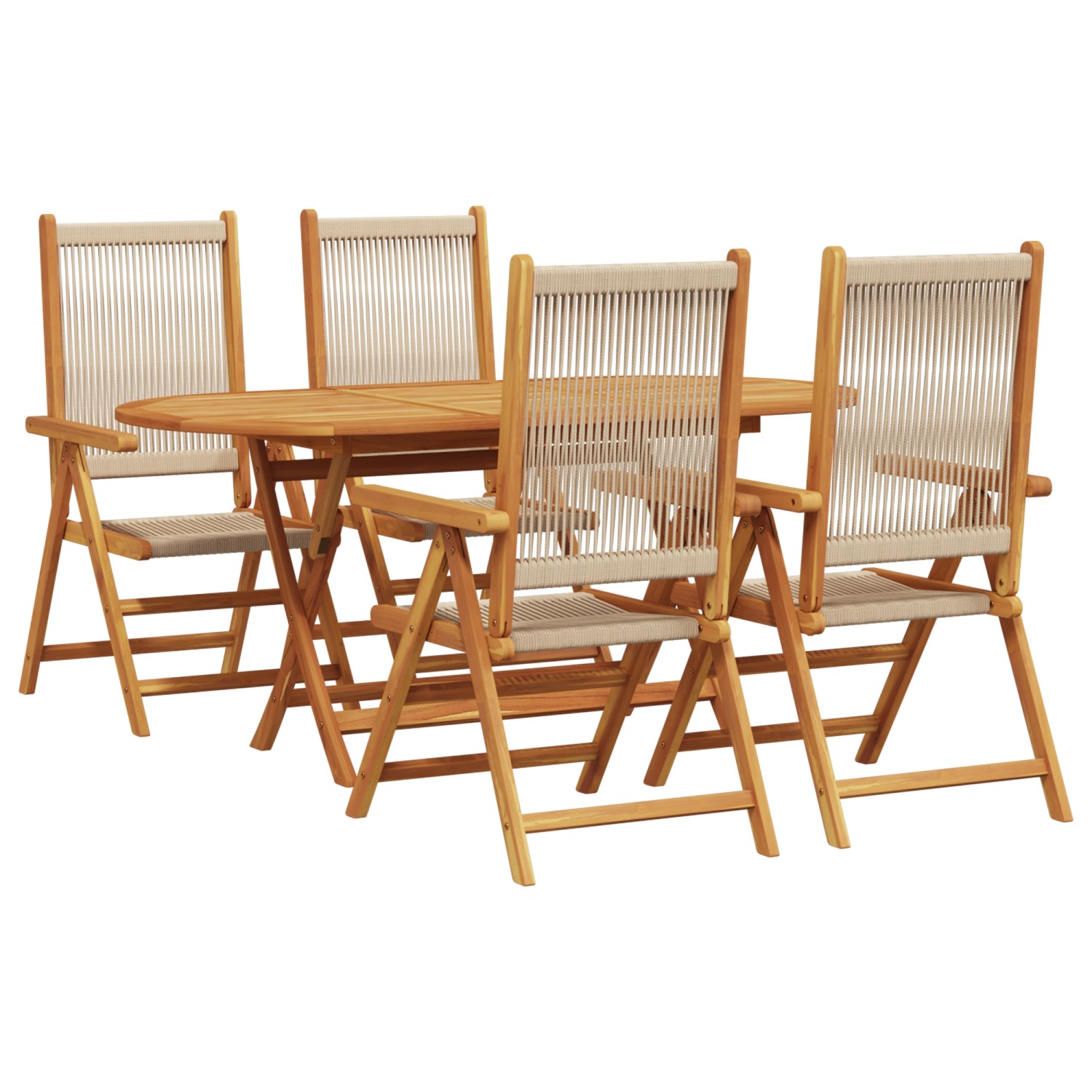 vidaXL 5-tlg Garten-Essgruppe Beige Massivholz Akazie & Poly Rattan 3375740 vidaXL 5-tlg Garten-Essgruppe Beige Massivholz Akazie & Poly Rattan 3375740 von VIDAXL