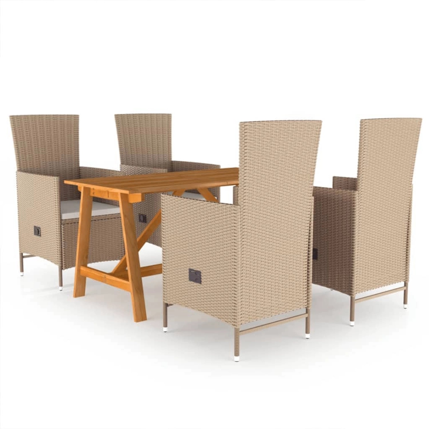vidaXL 5-tlg Garten-Essgruppe Beige Modell 4 vidaXL 5-tlg Garten-Essgruppe Beige Modell 4 von VIDAXL