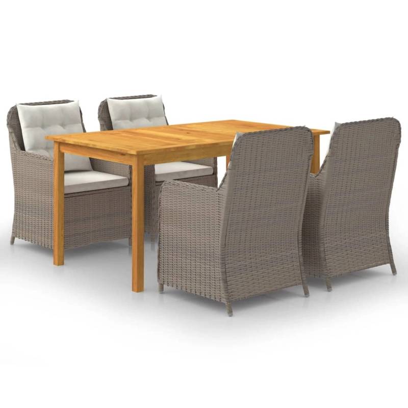 vidaXL 5-tlg Garten-Essgruppe Braun Modell 11 von VIDAXL