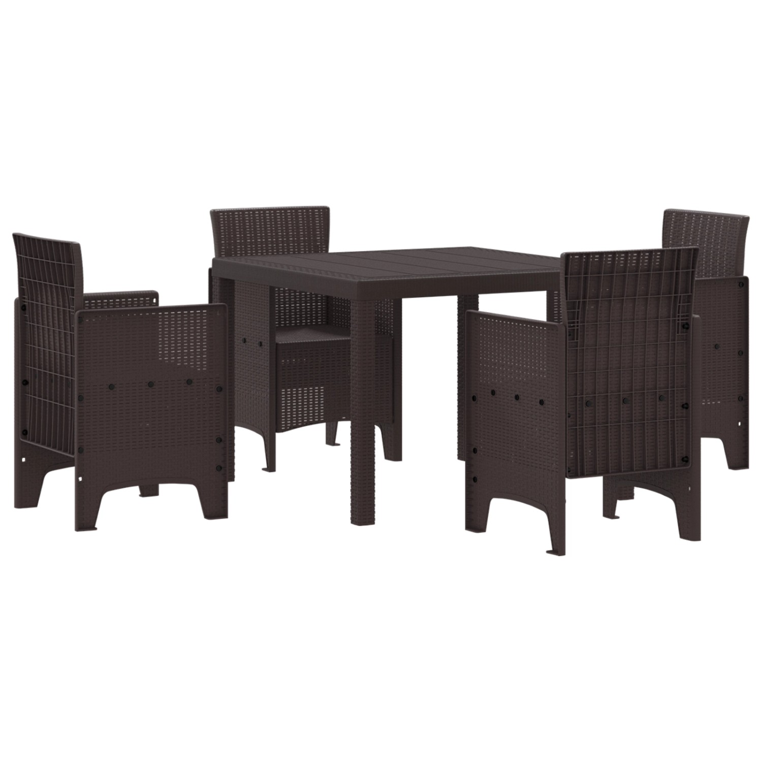 vidaXL 5-tlg Garten-Essgruppe Braun Poly Rattan 3378537 vidaXL 5-tlg Garten-Essgruppe Braun Poly Rattan 3378537 von VIDAXL