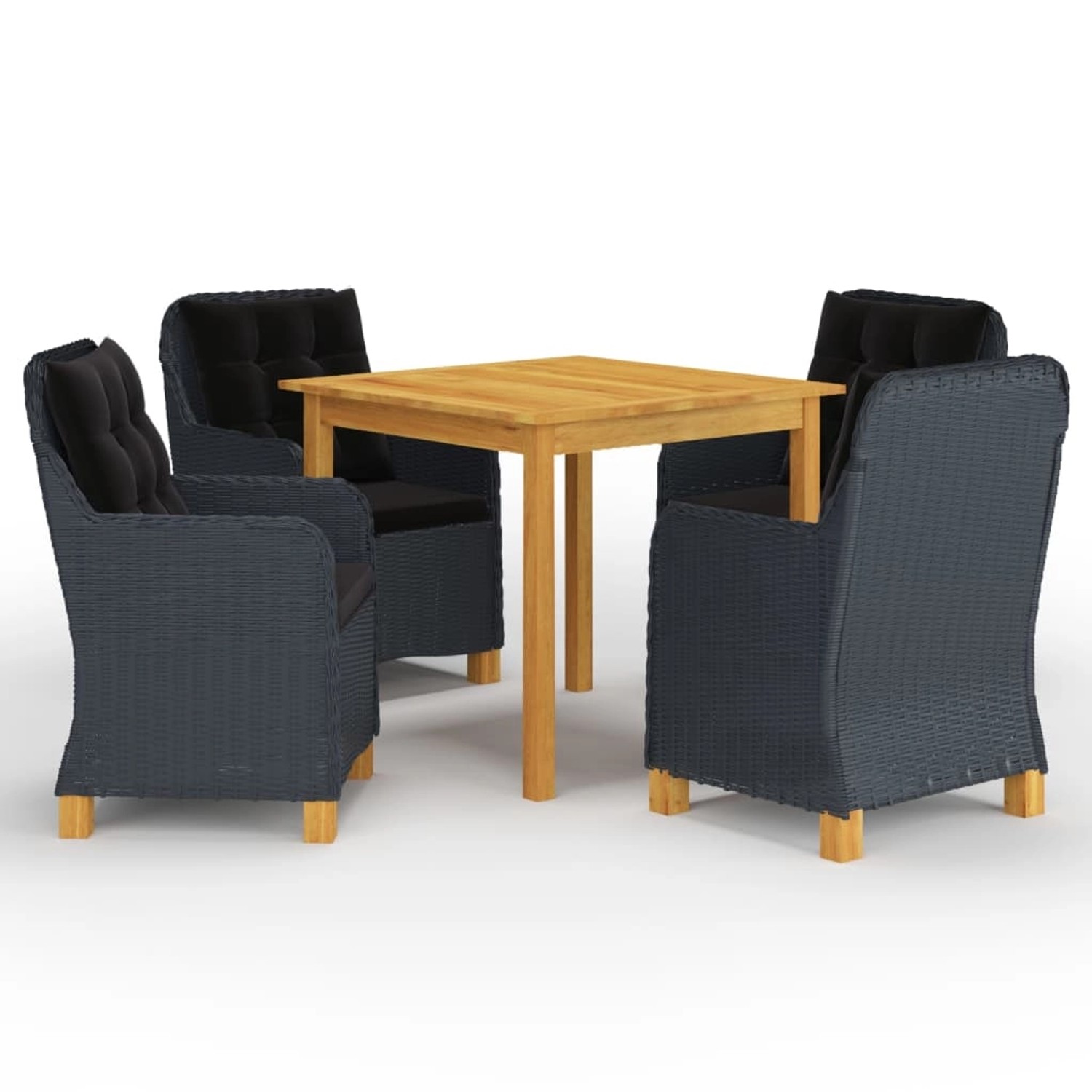vidaXL 5-tlg Garten-Essgruppe Dunkelgrau Modell 4 vidaXL 5-tlg Garten-Essgruppe Dunkelgrau Modell 4 von VIDAXL