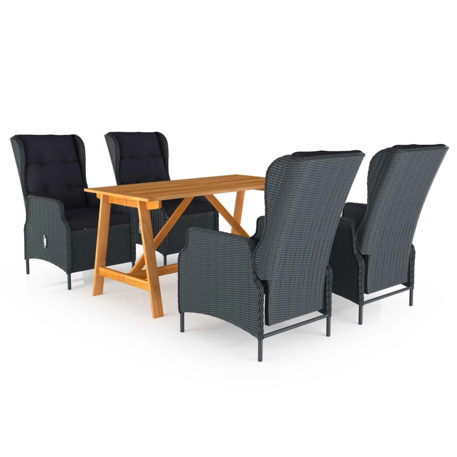 vidaXL 5-tlg Garten-Essgruppe Dunkelgrau Modell 9 vidaXL 5-tlg Garten-Essgruppe Dunkelgrau Modell 9 von VIDAXL