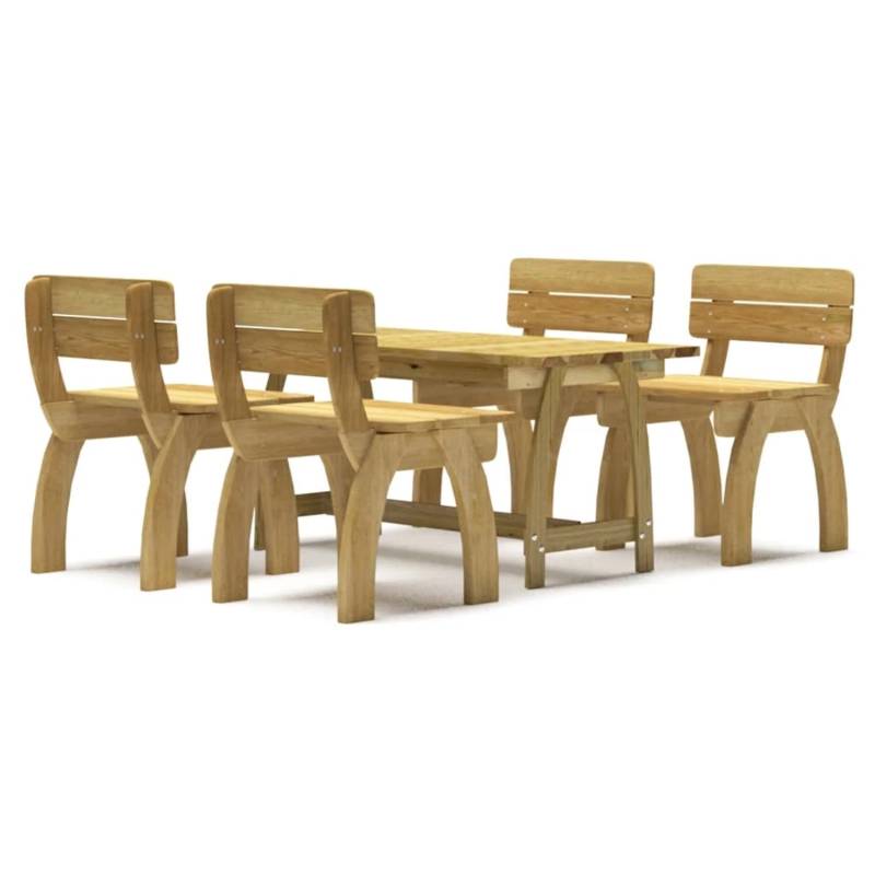 vidaXL 5-tlg Garten-Essgruppe Kiefernholz Imprägniert Modell 1 von VIDAXL
