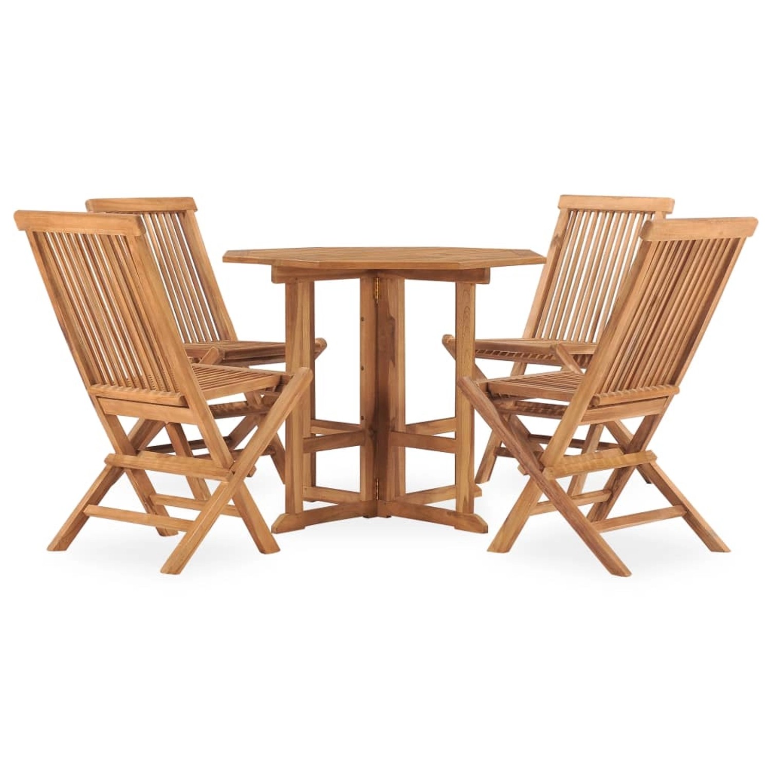 vidaXL 5-tlg Garten-Essgruppe Klappbar Massivholz Teak Modell 3 vidaXL 5-tlg Garten-Essgruppe Klappbar Massivholz Teak Modell 3 von VIDAXL