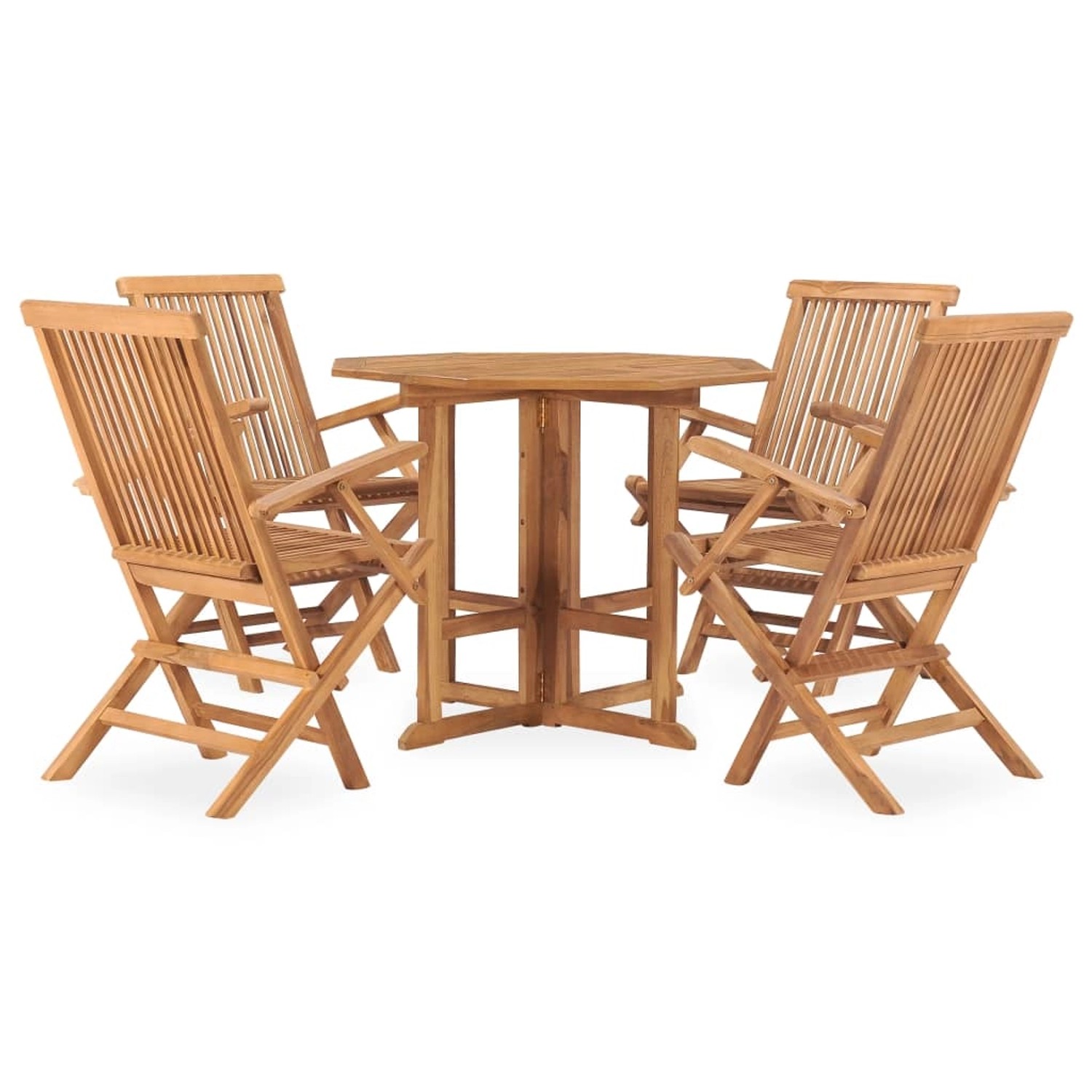 vidaXL 5-tlg Garten-Essgruppe Klappbar Massivholz Teak Modell 4 vidaXL 5-tlg Garten-Essgruppe Klappbar Massivholz Teak Modell 4 von VIDAXL