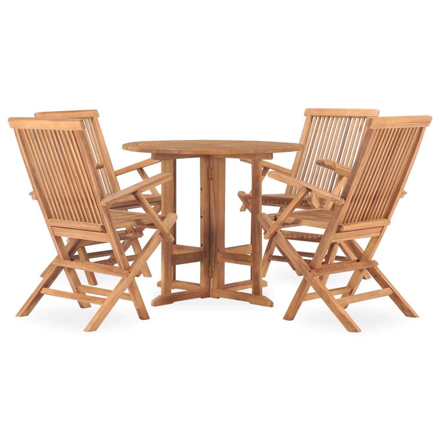 vidaXL 5-tlg Garten-Essgruppe Klappbar Massivholz Teak vidaXL 5-tlg Garten-Essgruppe Klappbar Massivholz Teak von VIDAXL