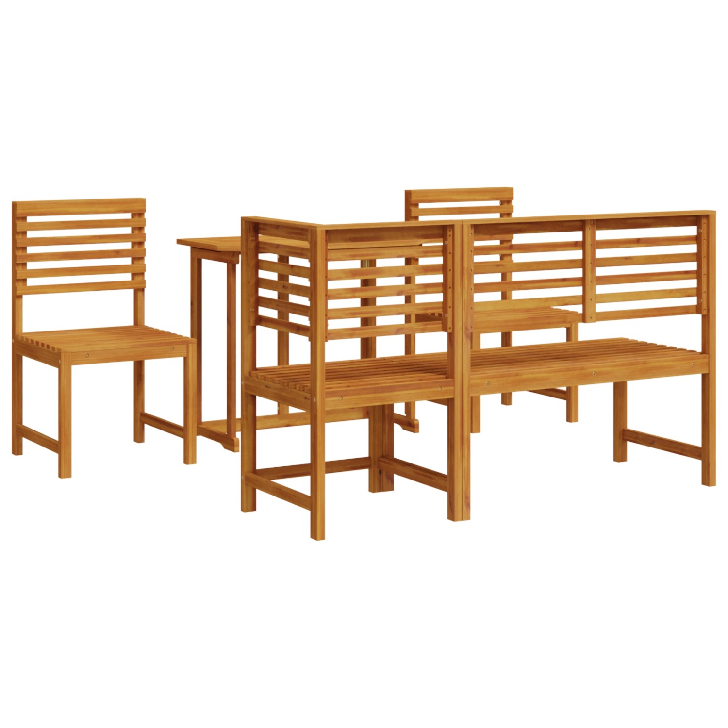 vidaXL 5-tlg Garten-Essgruppe Massivholz Akazie 3328696 von VIDAXL