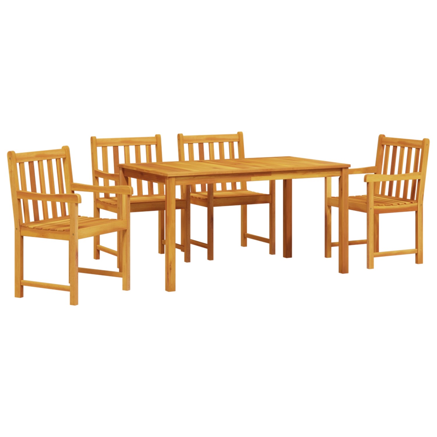 vidaXL 5-tlg Garten-Essgruppe Massivholz Akazie 3375637 von VIDAXL