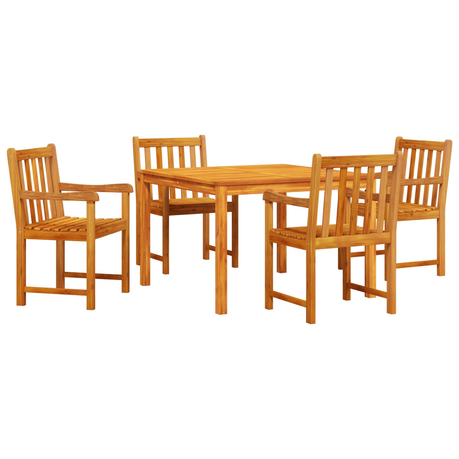 vidaXL 5-tlg Garten-Essgruppe Massivholz Akazie 3375646 von VIDAXL