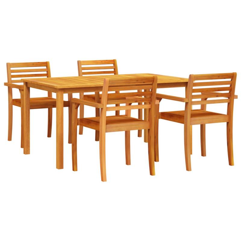 vidaXL 5-tlg Garten-Essgruppe Massivholz Akazie 3375665 von VIDAXL