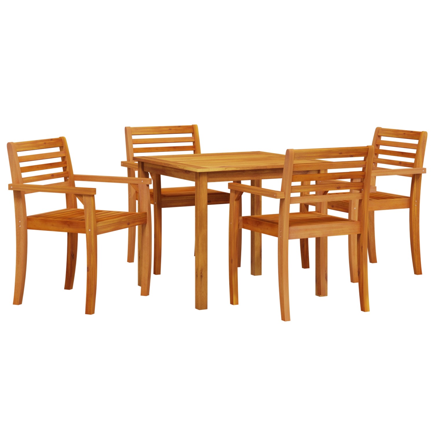 vidaXL 5-tlg Garten-Essgruppe Massivholz Akazie 3375670 von VIDAXL